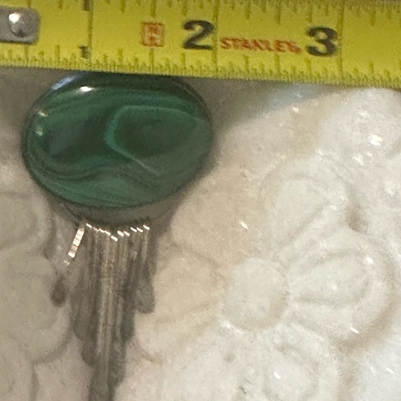 Malachite silver statement pendant - Picture 6 of 6